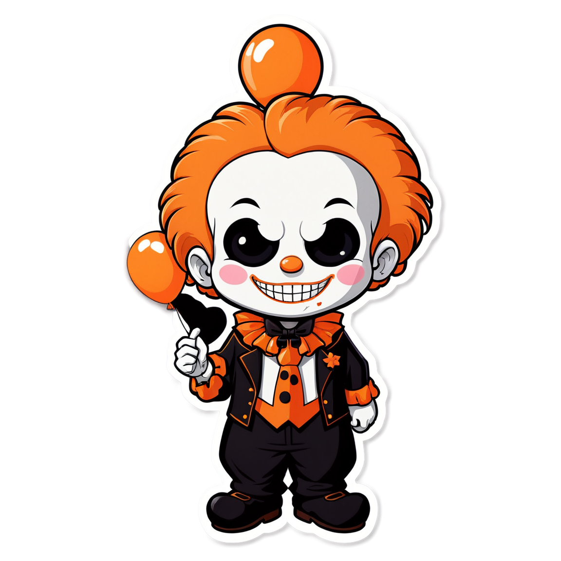 Clown in Graveyard - Halloween Sticker