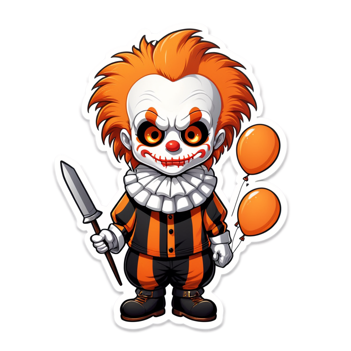 Clown in Prison - Halloween Sticker