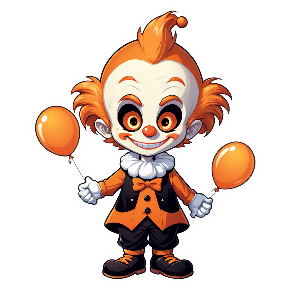 Clown in Laboratory - Halloween Sticker
