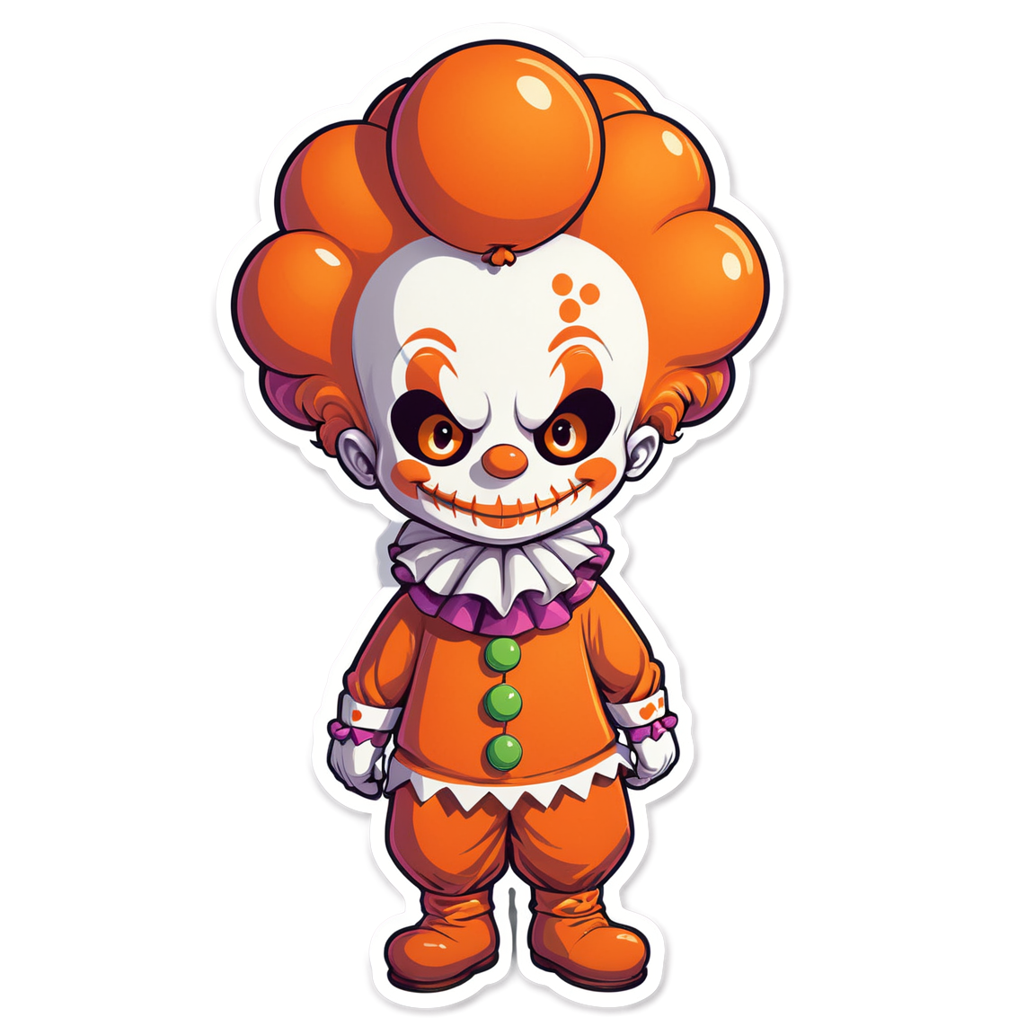 Clown in Subway - Halloween Sticker