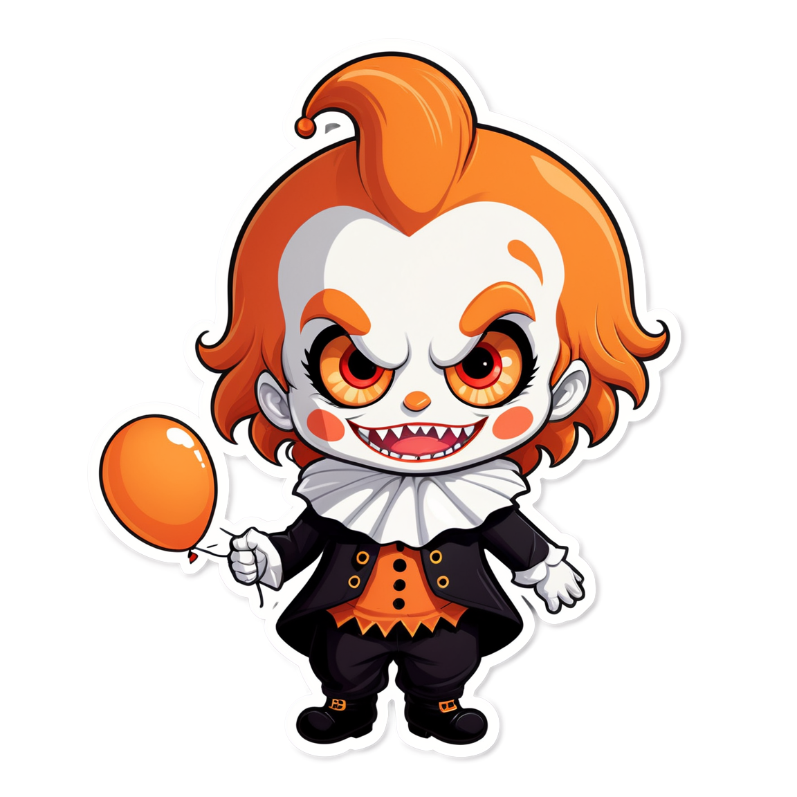 Vampire Clown - Halloween Sticker