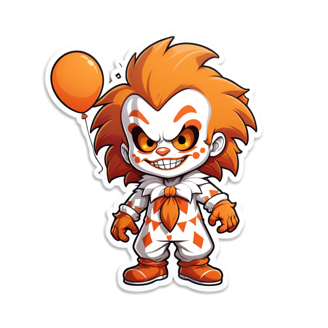 Werewolf Clown - Halloween Sticker