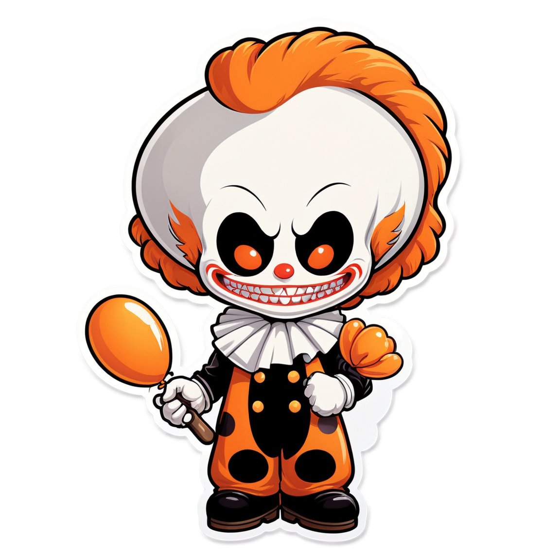 Chainsaw Clown - Halloween Sticker