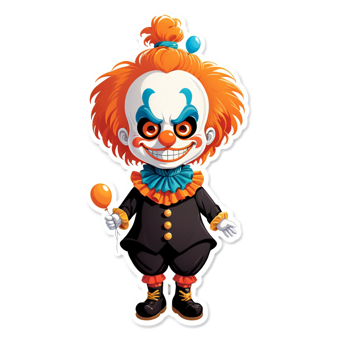 Clown with Puppet Strings - Halloween Sticker