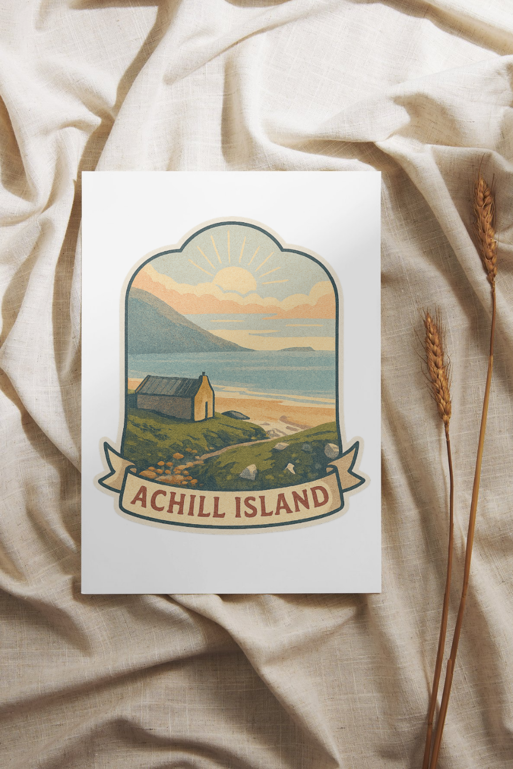 Vintage Irish Sticker – Keem Beach, Achill Island