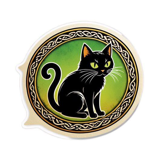 Black Cat - Halloween Sticker