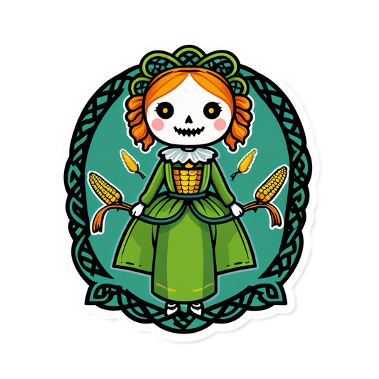 Corn Dolly - Halloween Sticker