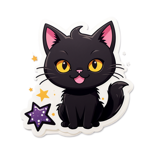 Black Cat - Halloween Sticker