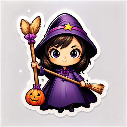 Broomstick - Halloween Sticker