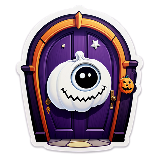 Door Knock - Halloween Sticker