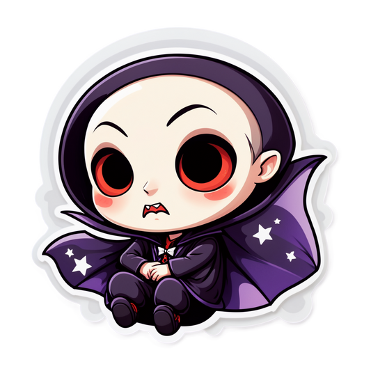 Sleeping Vampire - Halloween Sticker