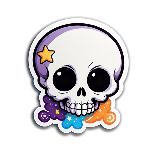 Silly Skull - Halloween Sticker