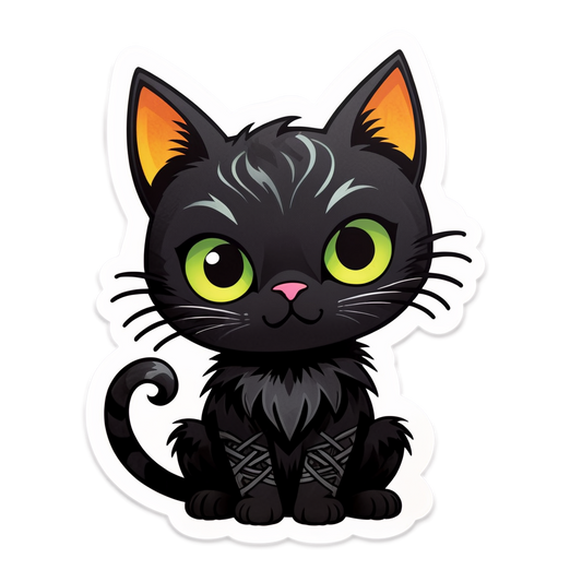 Black Cat - Halloween Sticker
