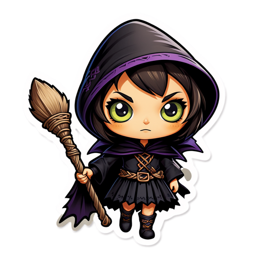 Broomstick - Halloween Sticker