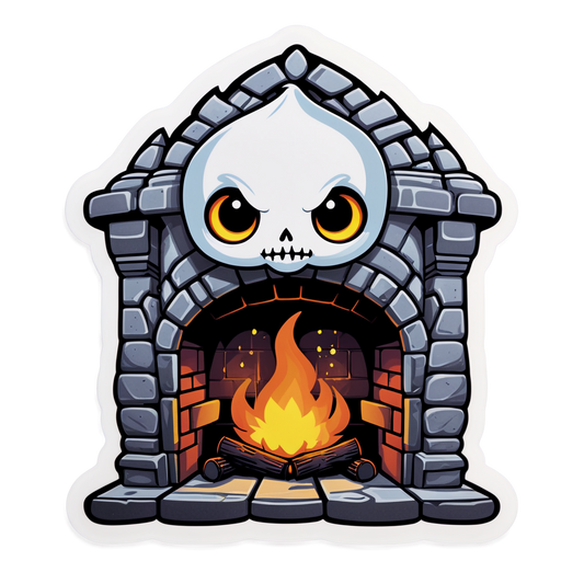 Fireplace - Halloween Sticker