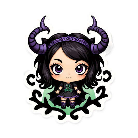 Horned Headband - Halloween Sticker