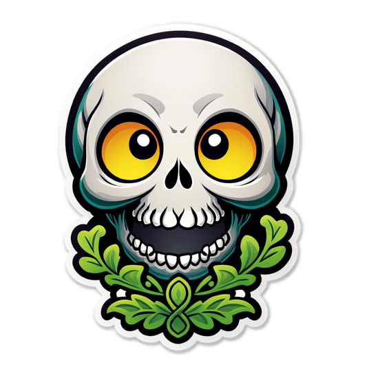 Silly Skull - Halloween Sticker