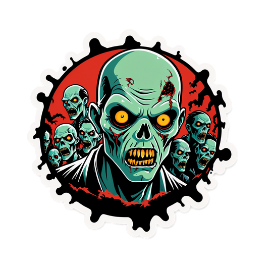 Zombie Horde - Halloween Sticker