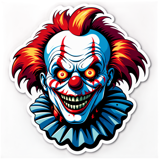 Zombie Clown - Halloween Sticker