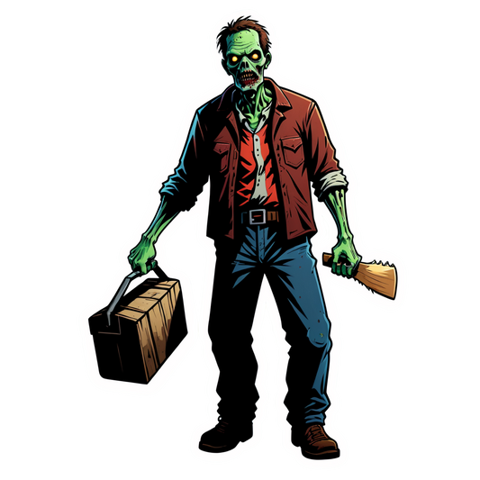 Zombie Farmer - Halloween Sticker