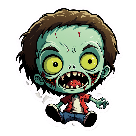 Zombie Child - Halloween Sticker