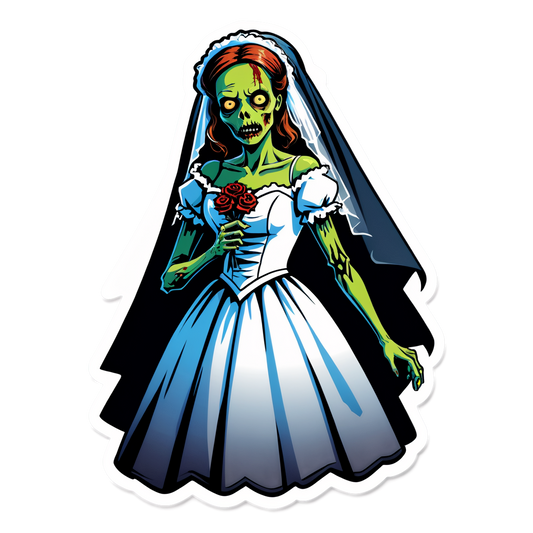 Zombie Bride - Halloween Sticker