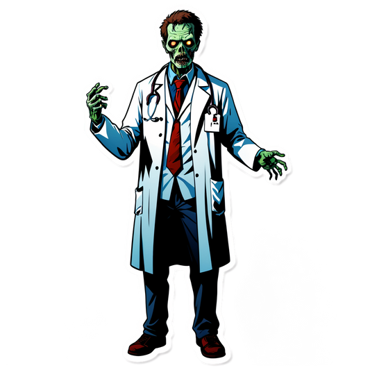 Zombie Doctor - Halloween Sticker