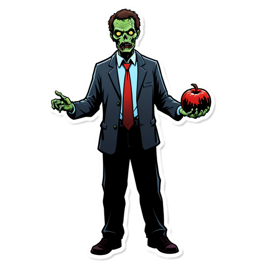 Zombie Teacher - Halloween Sticker