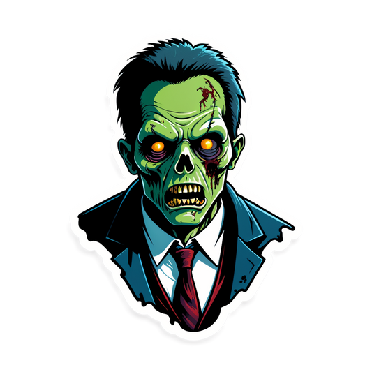 Zombie Gangster - Halloween Sticker