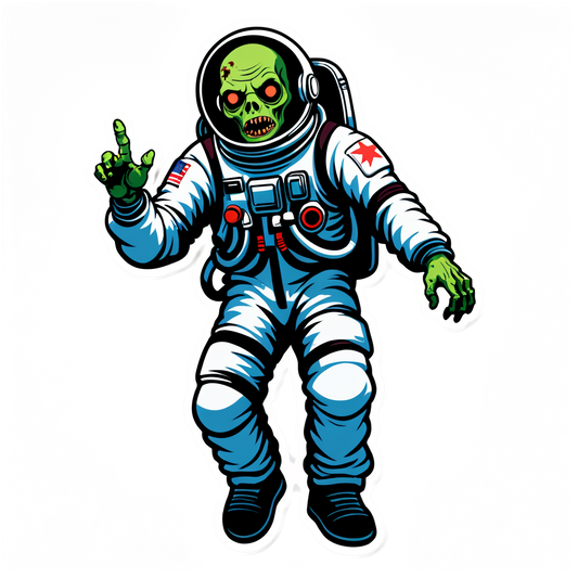 Zombie Astronaut - Halloween Sticker