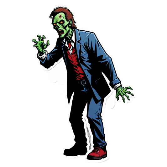 Zombie Rock Star - Halloween Sticker