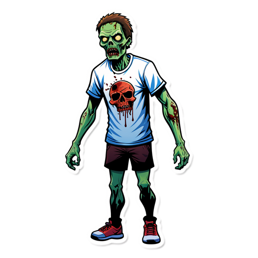 Zombie Athlete - Halloween Sticker