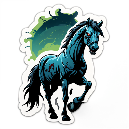 Zombie Horse - Halloween Sticker