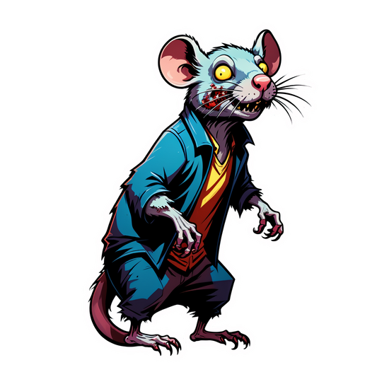 Zombie Rat - Halloween Sticker