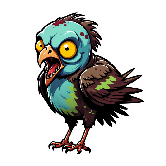 Zombie Bird - Halloween Sticker