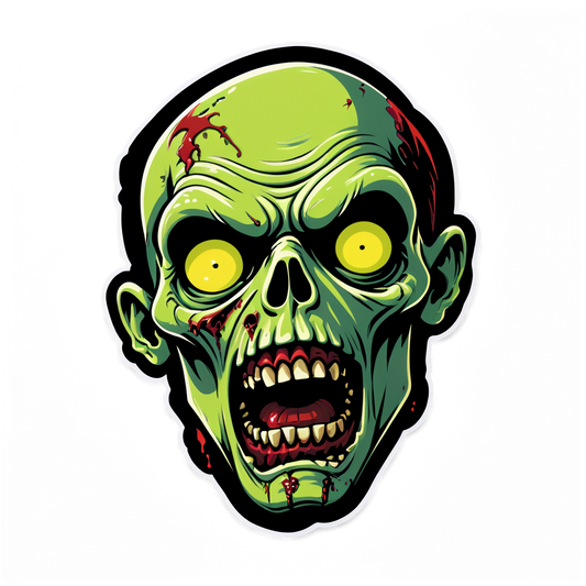 Jawless Zombie - Halloween Sticker