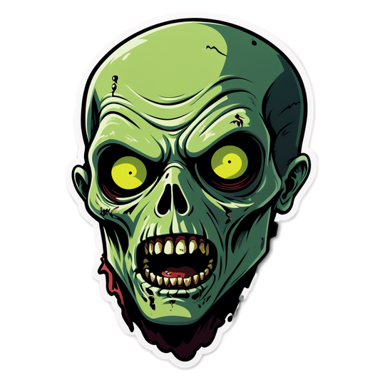 Eyeless Zombie - Halloween Sticker