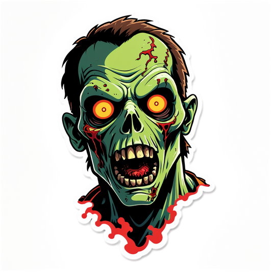 Burned Zombie - Halloween Sticker