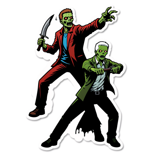 Zombie vs Archer - Halloween Sticker