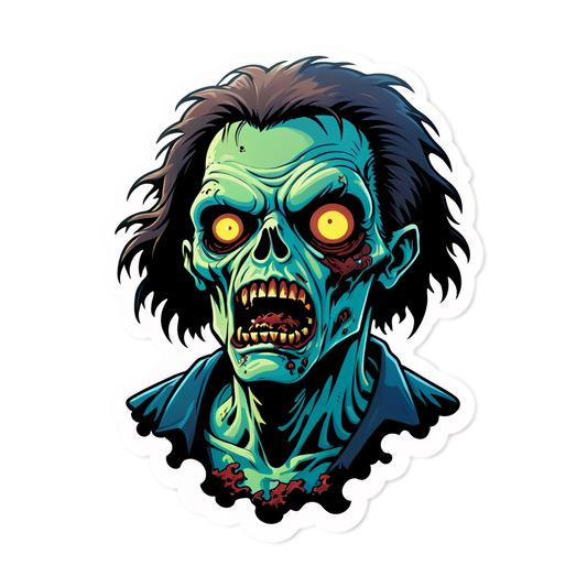 Zombie in Fog - Halloween Sticker
