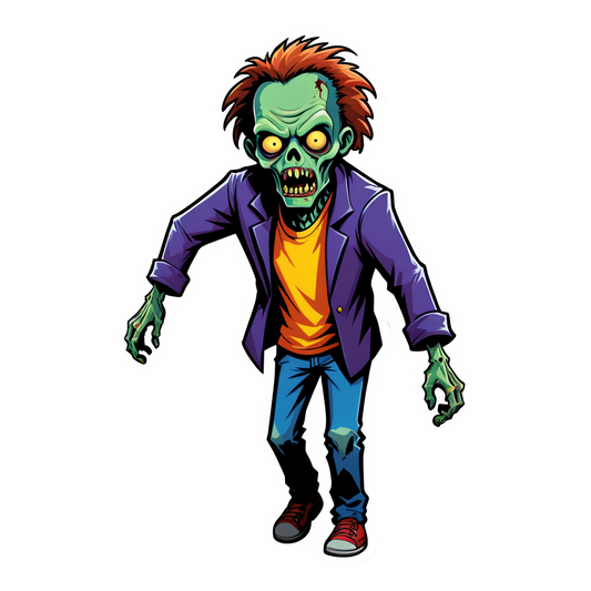 Zombie at Carnival - Halloween Sticker