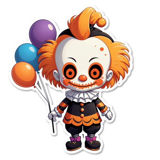 Marionette Clown - Halloween Sticker