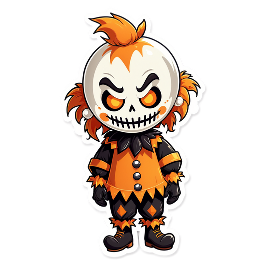 Scarecrow Clown - Halloween Sticker