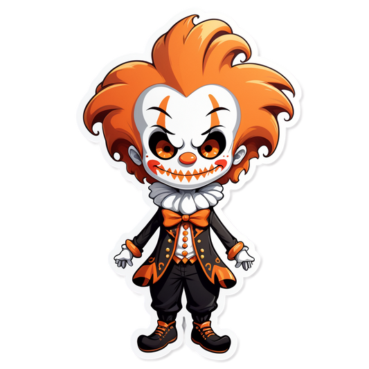 Ashen Clown - Halloween Sticker