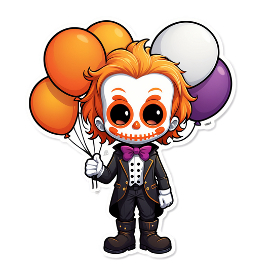 Gas Mask Clown - Halloween Sticker