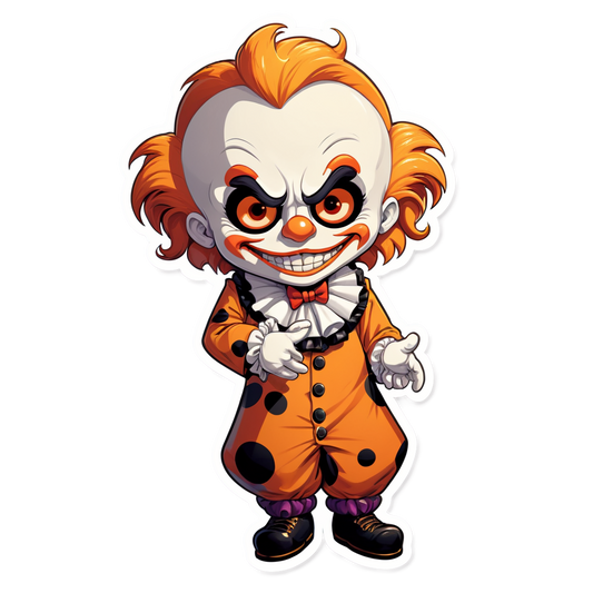 Broken Puppet Clown - Halloween Sticker