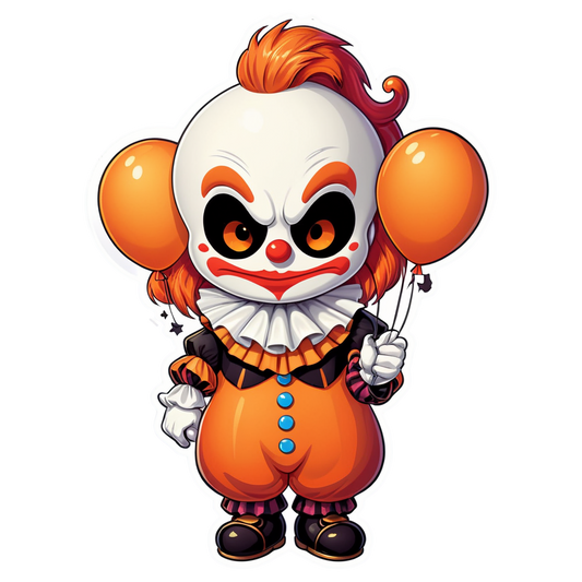 Faceless Clown - Halloween Sticker