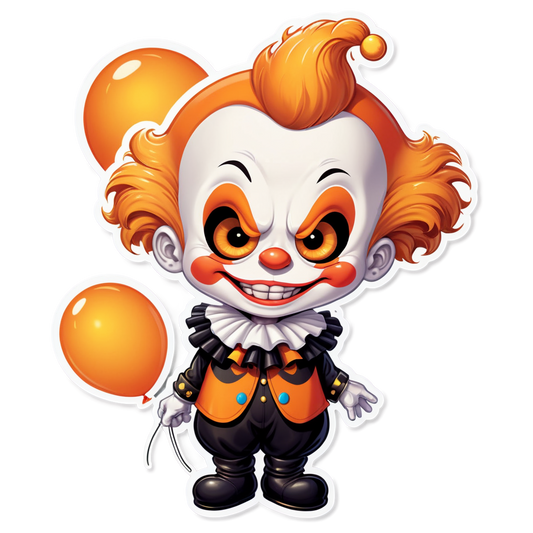 Clown with Extra Eyes - Halloween Sticker