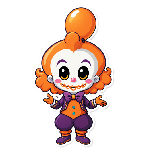 Clown with Tentacles - Halloween Sticker