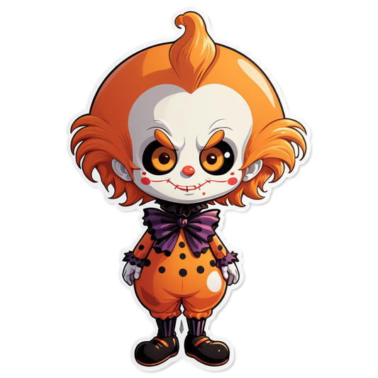 Clown with Spider Legs - Halloween Sticker